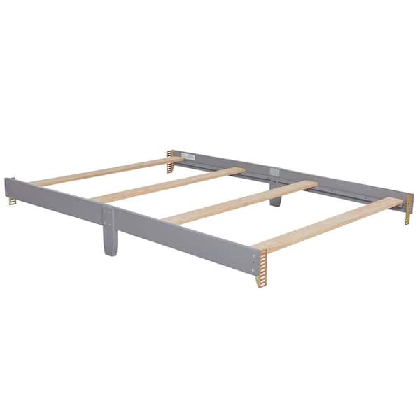 Universal Steel Grey Full Size Bed Rail, Headboard Hardware Kit Home Depot