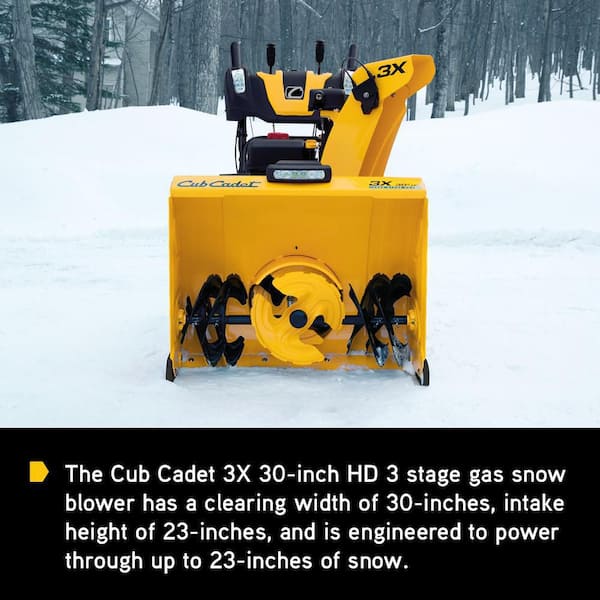 Reviews for Cub Cadet 3X HD 30 in. 420 cc Three-Stage Gas Snow Blower with  Electric Start Steel Chute Power Steering and Heated Grips