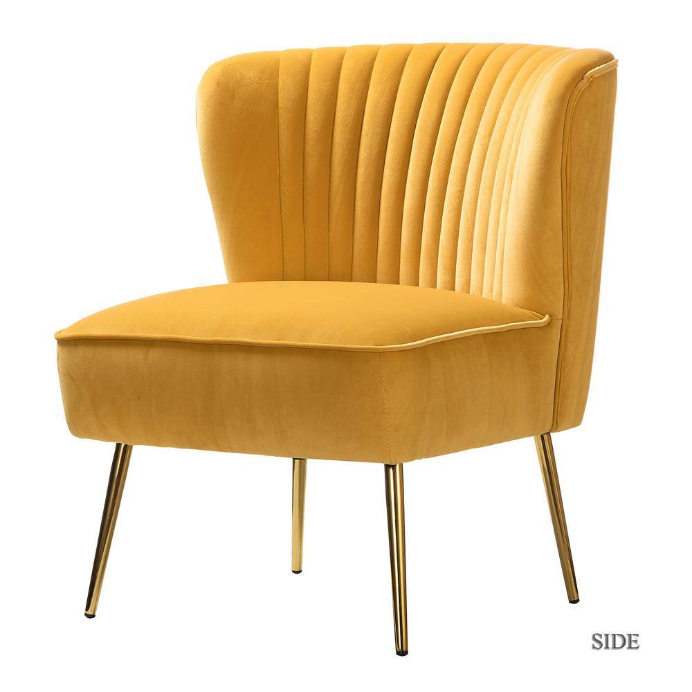 Yellow velvet 2025 chair homebase