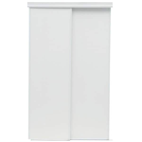 TRUporte 100 Series 48 in. x 80 in. Flush White Composite Sliding Door