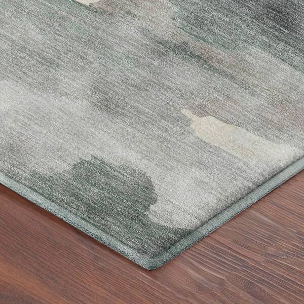 Mayfield Premium Machine Washable Abstract AMF2259 Sage 5 ft. x 7 ft. 6 in. Area Rug