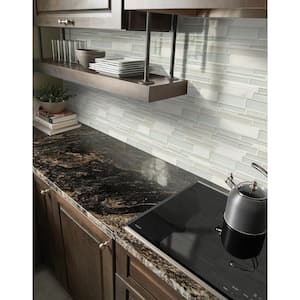 Fantasia Blanco 12 in. x 18 in. x 8 mm Interlocking Mixed Glass and Stone Mosaic Tile (15 sq. ft. / case)