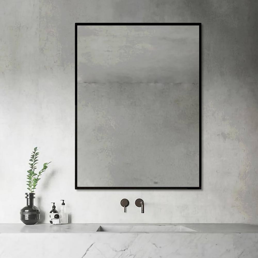Rectangular Silver Bathroom Vanity Mirror with Premium Glass