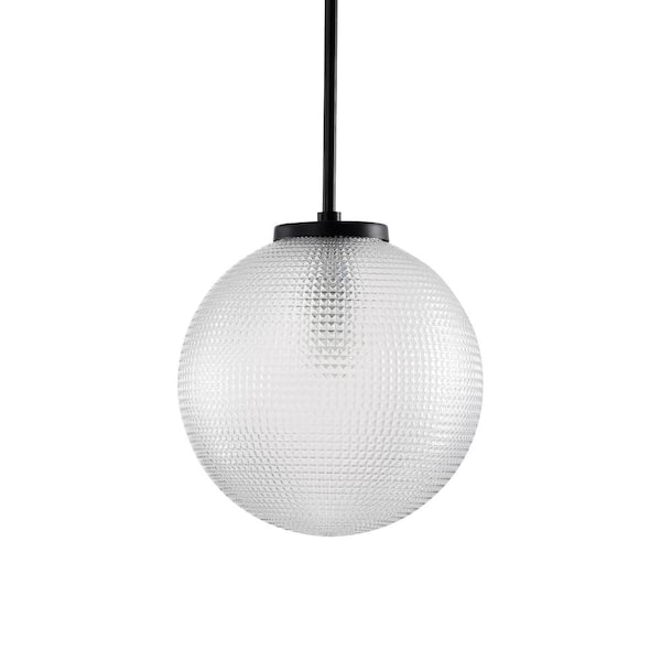 Warehouse of Tiffany Sokix 9.8 in. 1-Light Indoor Black Finish Pendant Light