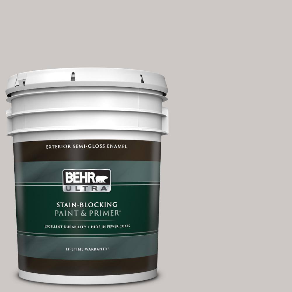 BEHR ULTRA 5 gal. 790E2 Gentle Rain SemiGloss Enamel Exterior Paint & Primer 585005 The