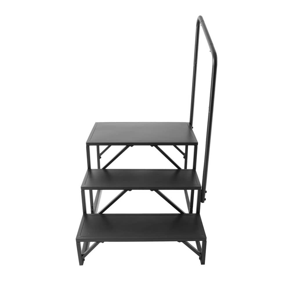 RV Steps, 3-Step RV Stairs, 440 lbs. Load Capacity, Thickened Carbon Steel, With Handrail, Non-Slip Steps for Safe Entry price history on PriceWatchPro