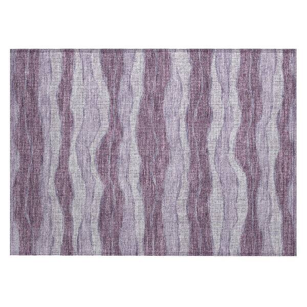 Chantille Machine Washable Indoor/Outdoor Abstract ACN2849 Lilac 3 ft. x 4 ft. Area Rug