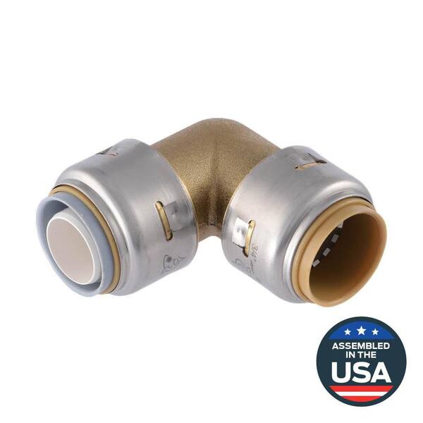 25-Pack 3/4" SharkBite Style Push-to-Connect Brass Elbows – Lead-Free, No Soldering