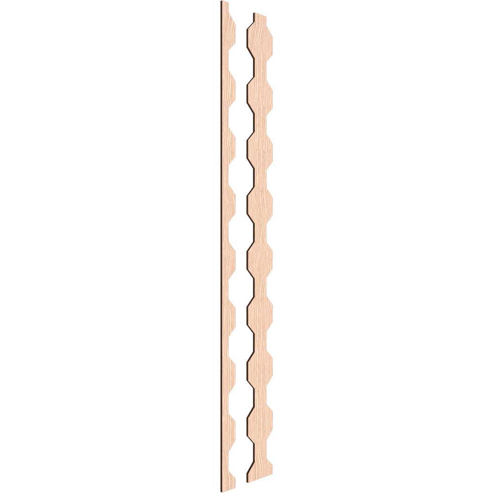 Pontiac 47" Red Oak Adjustable Decorative Slat Wall Panel Kit