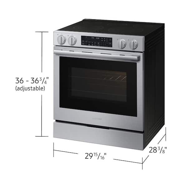 Bespoke 30 in. Smart 5 burner Slide-In Electric Range in Stainless Steel with Illuminated Precision Knobs