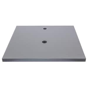 37 in. W. x 22 in. D Terrazzo Vanity Top in Dark Gray