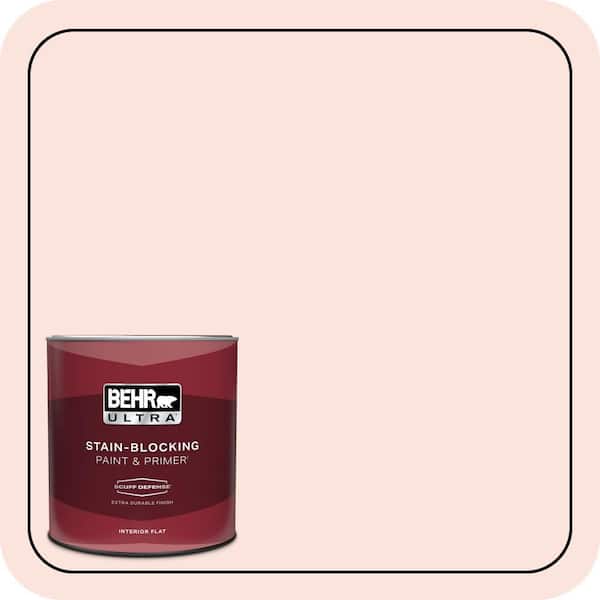 BEHR ULTRA 1 qt. #180A-1 Cloud Pink Extra Durable Flat Interior Paint & Primer