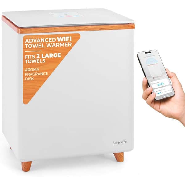 Towel Warmer with WiFi-Single Touch, 2 Large Bath Towels, Natural, 20L Capacity-SLTLR660W