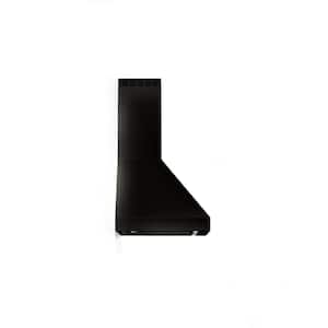 36 in. 560 CFM Wall Mount Canopy Vent Hood with Lights in Glossy Black