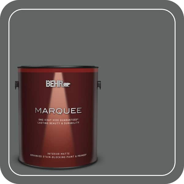 BEHR MARQUEE 1 gal. #BXC-41 Charcoal Matte Interior Paint & Primer