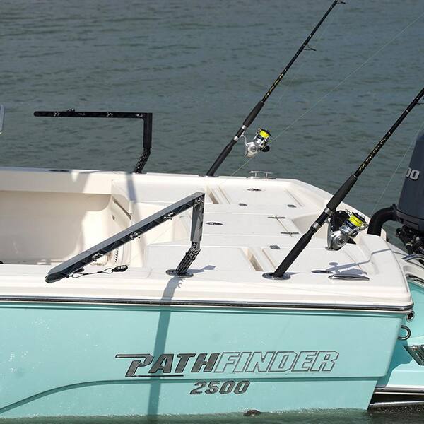 Boat Mounted Fishing Rod Holder Outrigger Set in Black (2-Pack) RR-SET-BK-2  - The Home Depot
