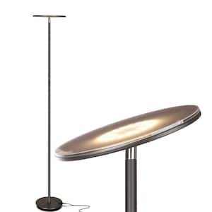 Sky 63 in. Oil Brushed Bronze Industrial 1-Light Dimmable LED Floor Lamp with Adjustable Head