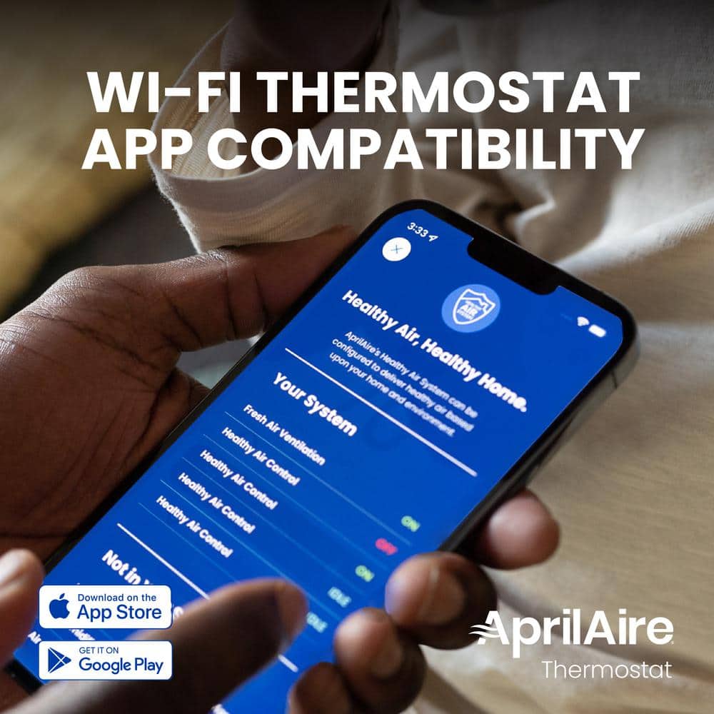 AprilAire White Programmable Wi-Fi Smart Thermostat with IAQ Control