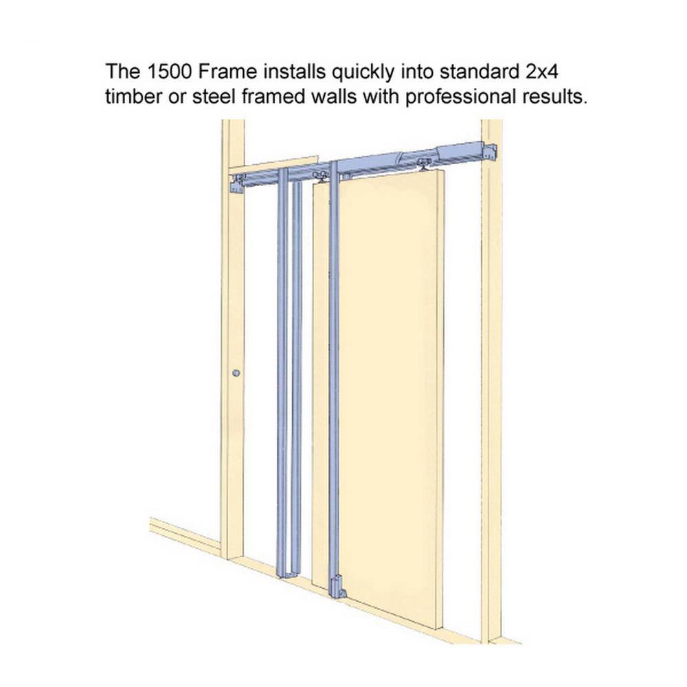 White 18 x 80 Solid Core Pocket Door with Frame