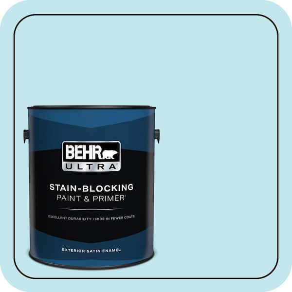 BEHR ULTRA 1 gal. #520A-2 Ice Flower Satin Enamel Exterior Paint & Primer
