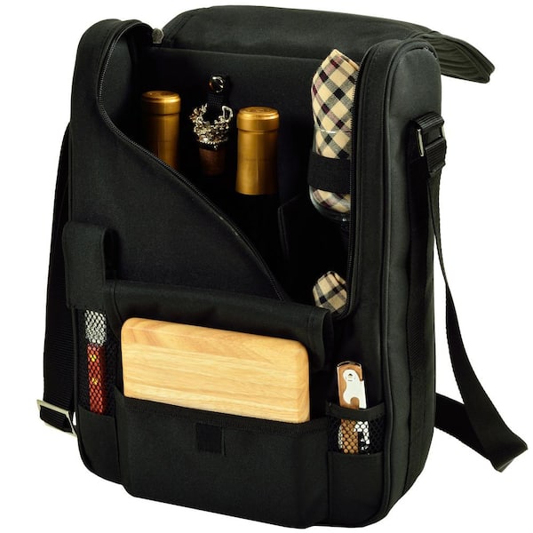 PICNIC AT ASCOT Bordeaux Wine and Cheese Cooler Bag with Glass Wine Glasses Equipped for 2