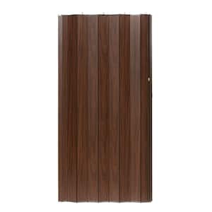 48 in. x 80 in. Woodshire Vinyl-Laminated MDF Walnut Accordion Door