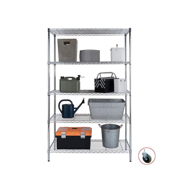 Auslar 3-Shelf Storage Wire Shelves Heavy Duty 3 Tiers Standing Shelving  Units Adjustable Metal Organizer Wire Rack, Chrome