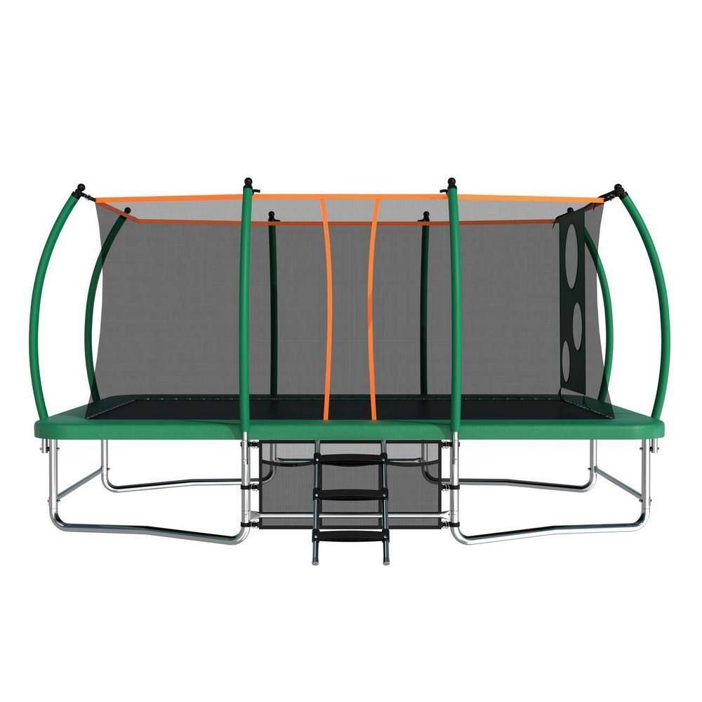 10X16FT Outdoor Square Trampoline for Kids&Adults,Rectangular Tumbling Tram