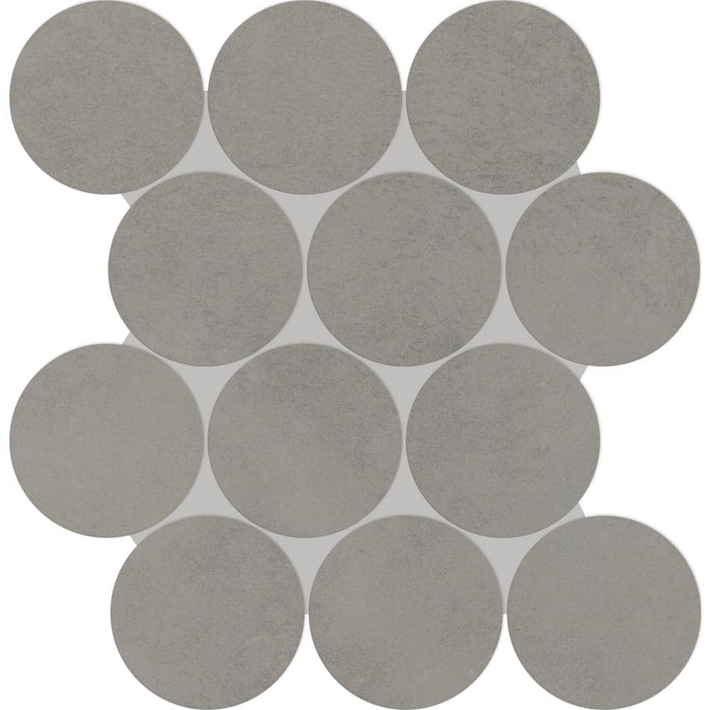 Indoterra Trail 3-1/4 in. x 3-1/4 in. Matte Porcelain Concrete Look Circle Mosaic Tile Sample price history on PriceWatchPro