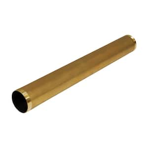 1-1/2 in. x 12 in. Brass Threaded Tube for Tubular Drain Applications, 20GA