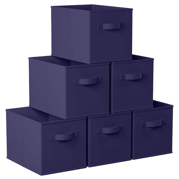 Ornavo Home 13 x 13 x 15 Navy Cube Storage Bin
