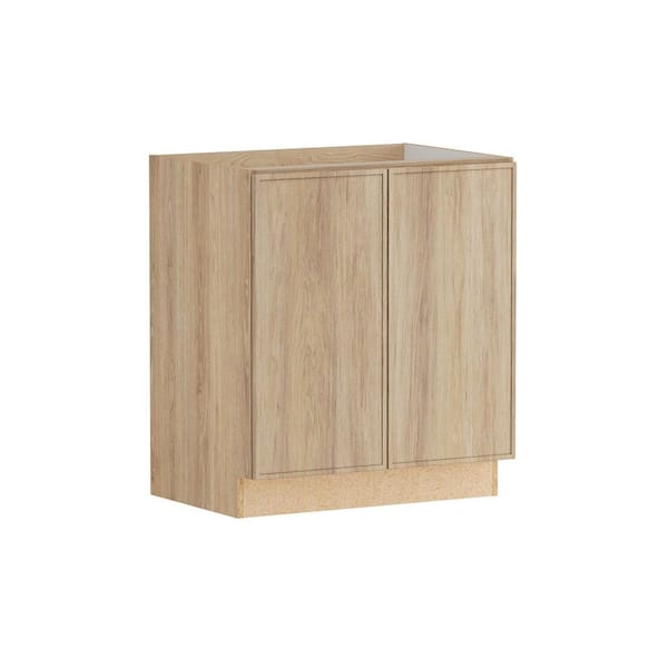 Designer Series Renly 30 in. W x 21 in. D x 34.5 in. H Assembled Slim Shaker Full Height Door Bath Cabinet in Sandstone
