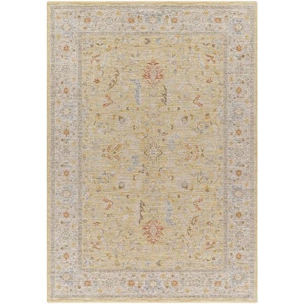 Livabliss Avant Garde Gray Traditional 7 ft. Round ft. Indoor Area Rug