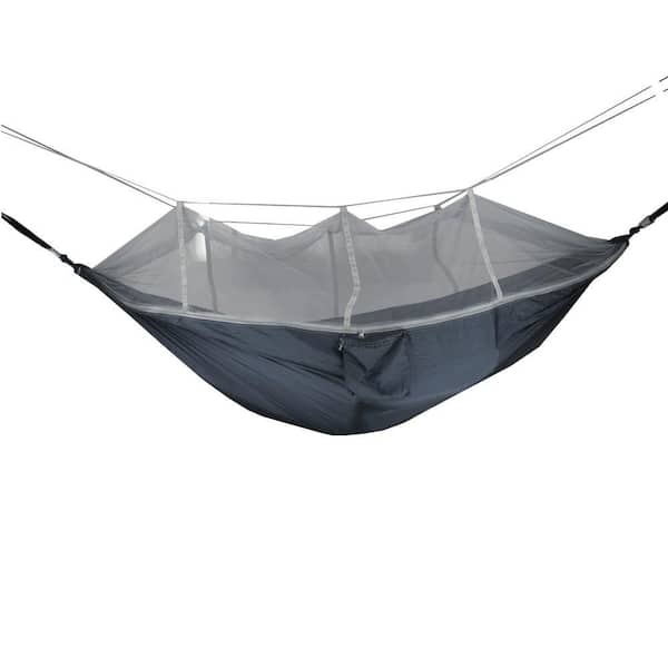 8.5 ft. Portable Hammock with mosquito net in Grey