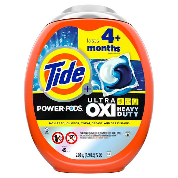 Tide Ultra Oxi Plus Heavy-Duty HE Power Pods Original Scent Laundry Detergent Pods (45-Count)