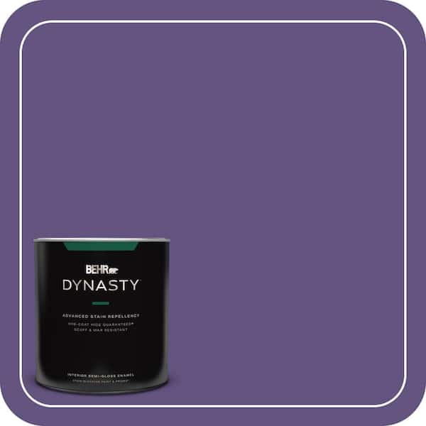 BEHR DYNASTY 1 qt. #MQ4-28 Purple Sky One-Coat Hide Semi-Gloss Enamel Interior Stain-Blocking Paint and Primer