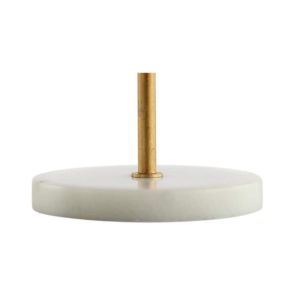 Ella 20.75" Gold Leaf Dome Table Lamp with Marble Base