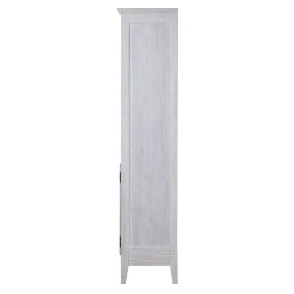 Chennai 25 in. W x 14.5 in. D x 66 in. H White Freestanding Linen Cabinet