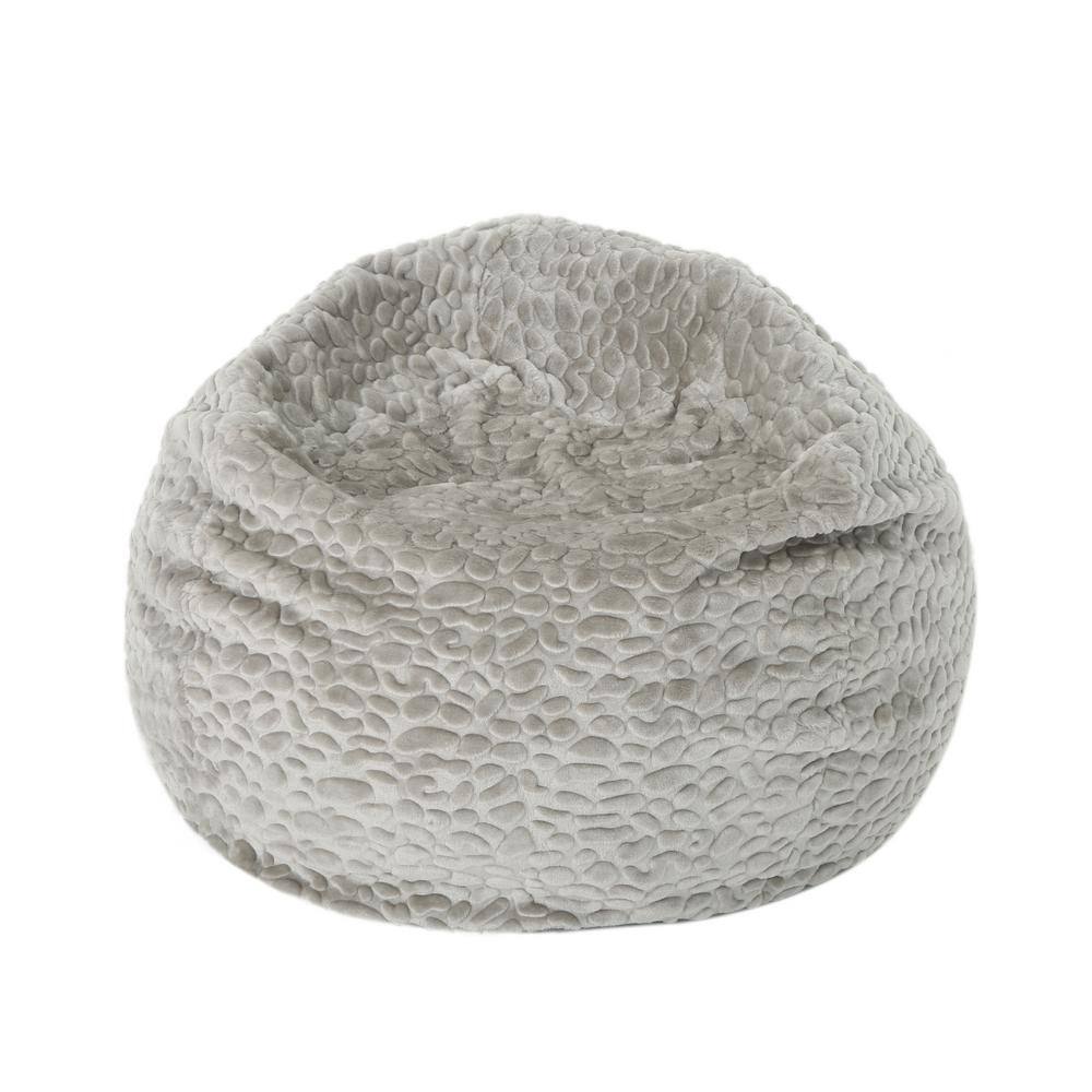 Noble House Joplin Grey Pebble Pattern Bean Bag Cover (25 in. x 34 in