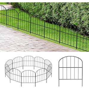 Garden Fence, 10 ft. L x 16.5 in. H, Rustproof Metal Wire Panel, Arched