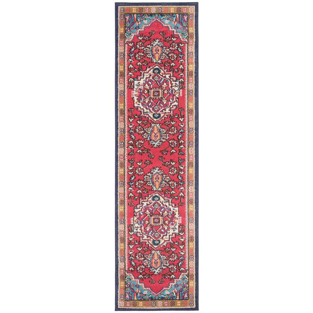 Monaco Red/Turquoise 2 ft. x 8 ft. Border Runner Rug price history on PriceWatchPro