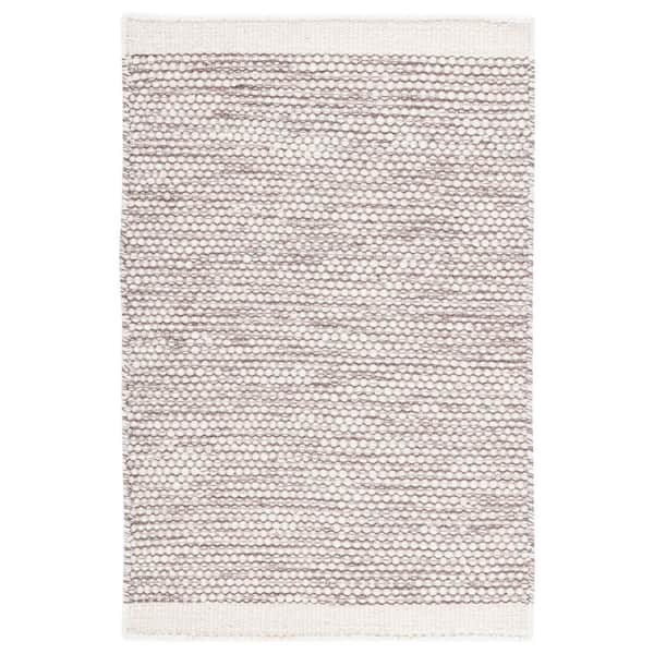Natura 3 ft. x 5 ft. Brown/Ivory Border Two-Toned Area Rug