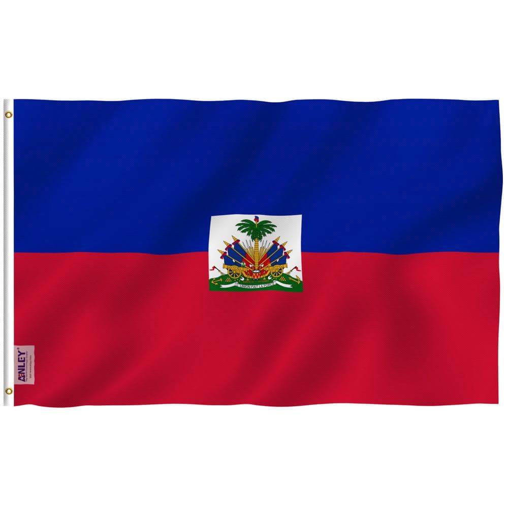 Fly Breeze 3 ft. x 5 ft. Polyester Haiti Flag 2-Sided Flags Banner with Bra
