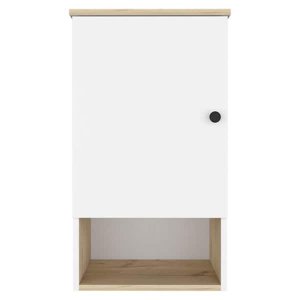 16.2 in. W x 28.5 in. H Rectangular White Surface Mount Medicine Cabinet without Mirror