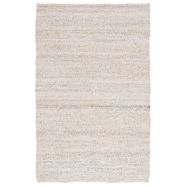 Renewal 8 ft. x 10 ft. Beige/Gold Distressed Solid Area Rug