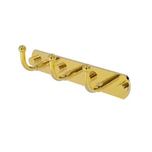 Skyline Collection 3 Position Robe Hook in Polished Brass