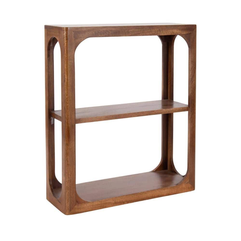 Dahl 18 in. W x 7 in. D Walnut Brown Wood Decorative Wall Shelf price history on PriceWatchPro