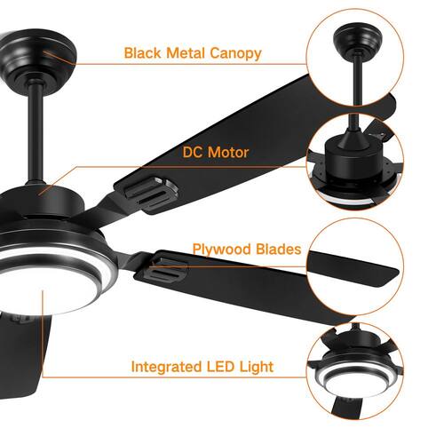 48 in. Indoor/Covered Outdoor Sand Nickel Ceiling Fan with Light Kit and Remote Control Ceiling Fans With Lights