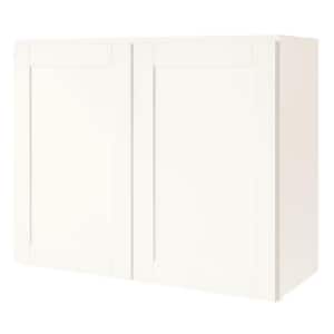 Westfield Feather White Shaker Stock Assembled Wall Kitchen Cabinet (30 in. W x 12 in. D x 24 in. H)