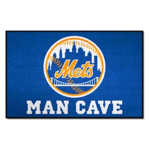 New York Mets Man Cave Blue 1.5 ft. x 2.5 ft. Starter Area Rug